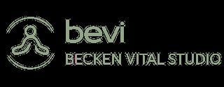 Becken Vital Studio logo featuring a stylized figure in a circle with bevi branding